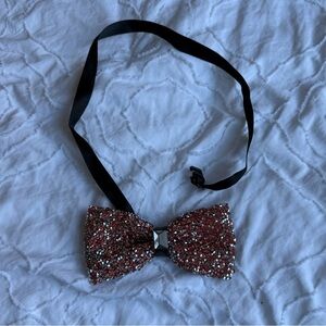 Sparkle Rhinestone Bow Tie Pink Silver Black Formal Bow Tie